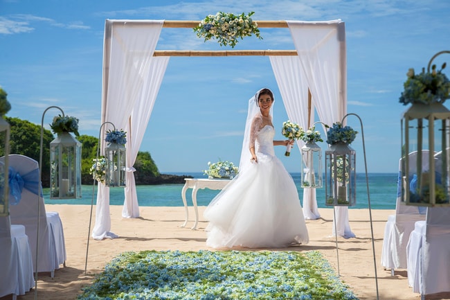 位于巴厘岛的海滩婚宴场地
