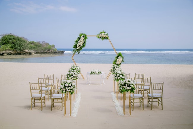 Beach Wedding - Giant Floral Wedding Arch