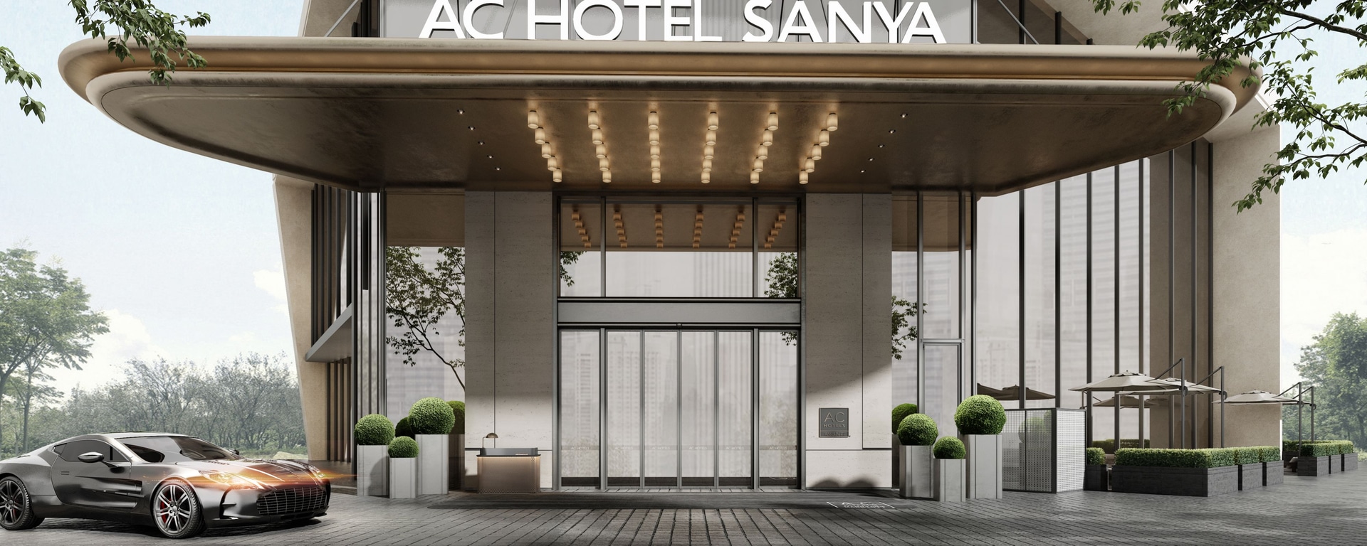 酒店主入口外观效果图