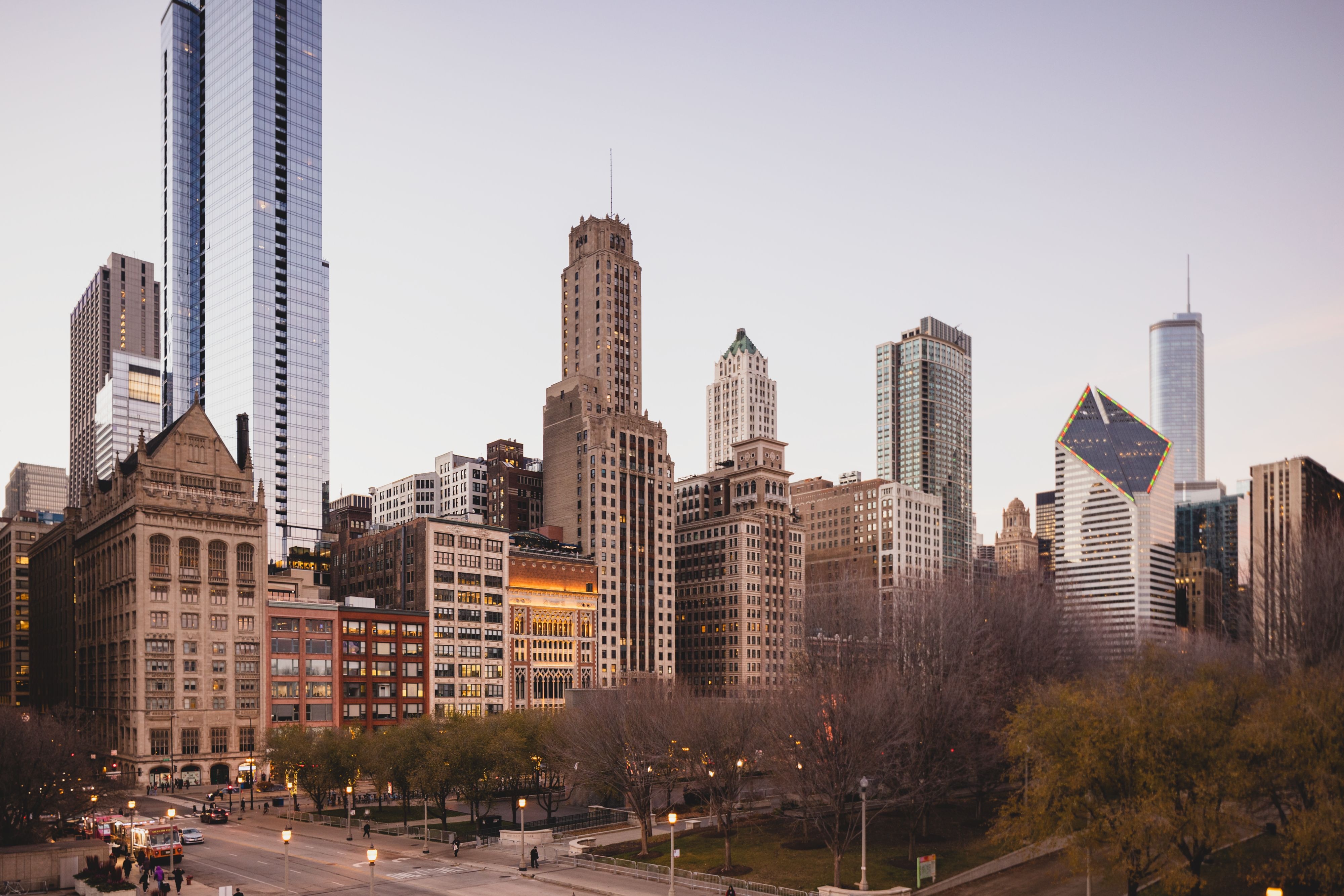 View of skyscrapers in a major city