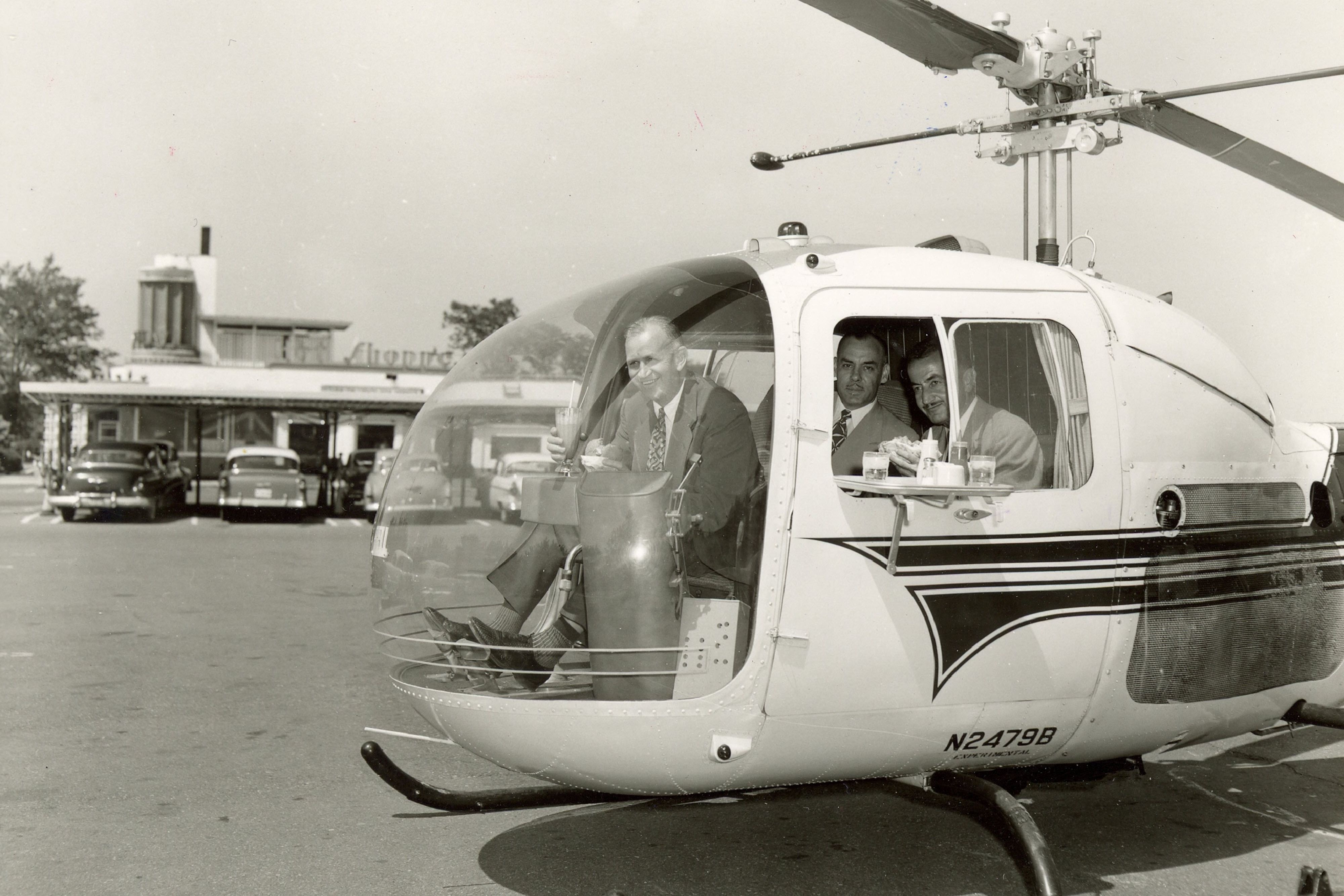 JWM Sr in helicopter 