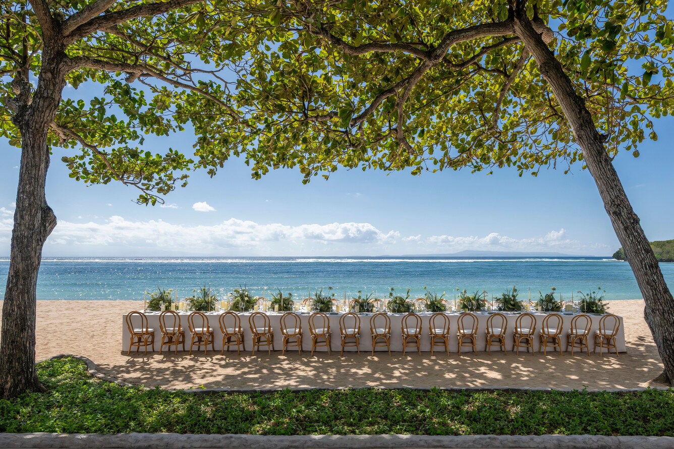 Long Table Beachfront Wedding