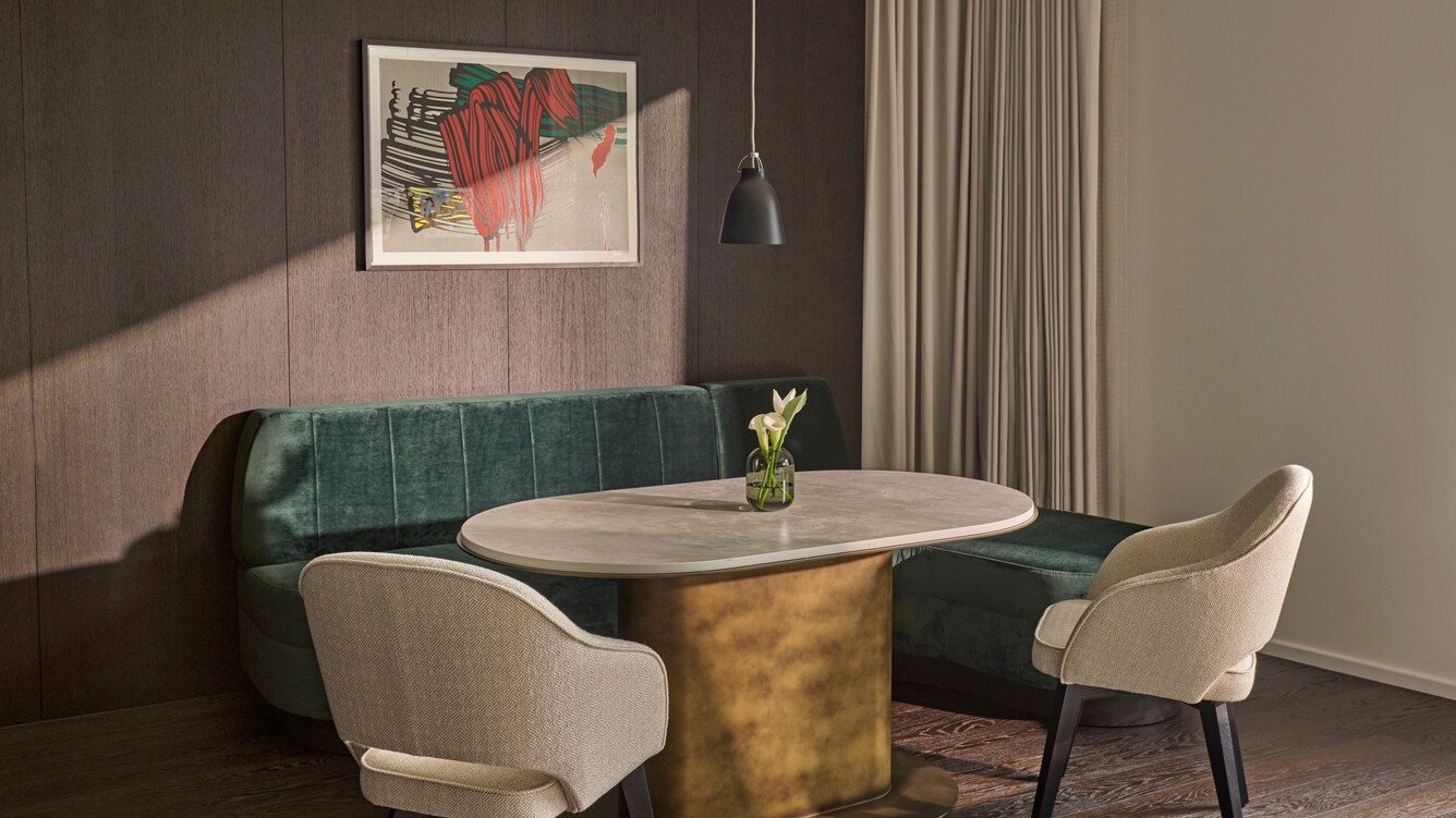 dining area, dining table  