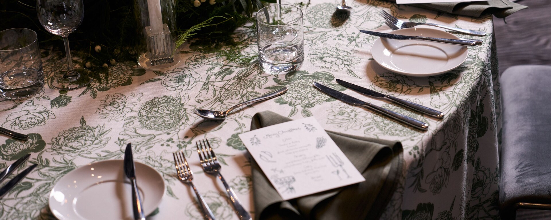 Festive Private Dining Table Setting