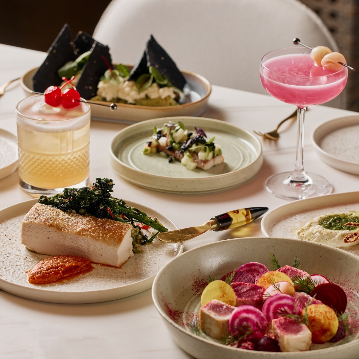 Plated Meals on Table
