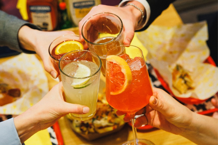 a lot of drinks