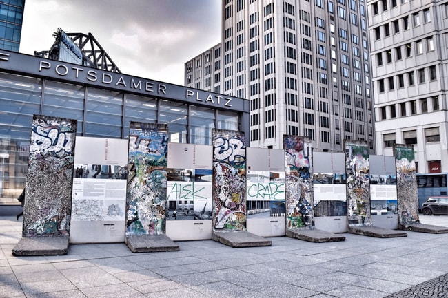 Remnants of the former Berlin Wall