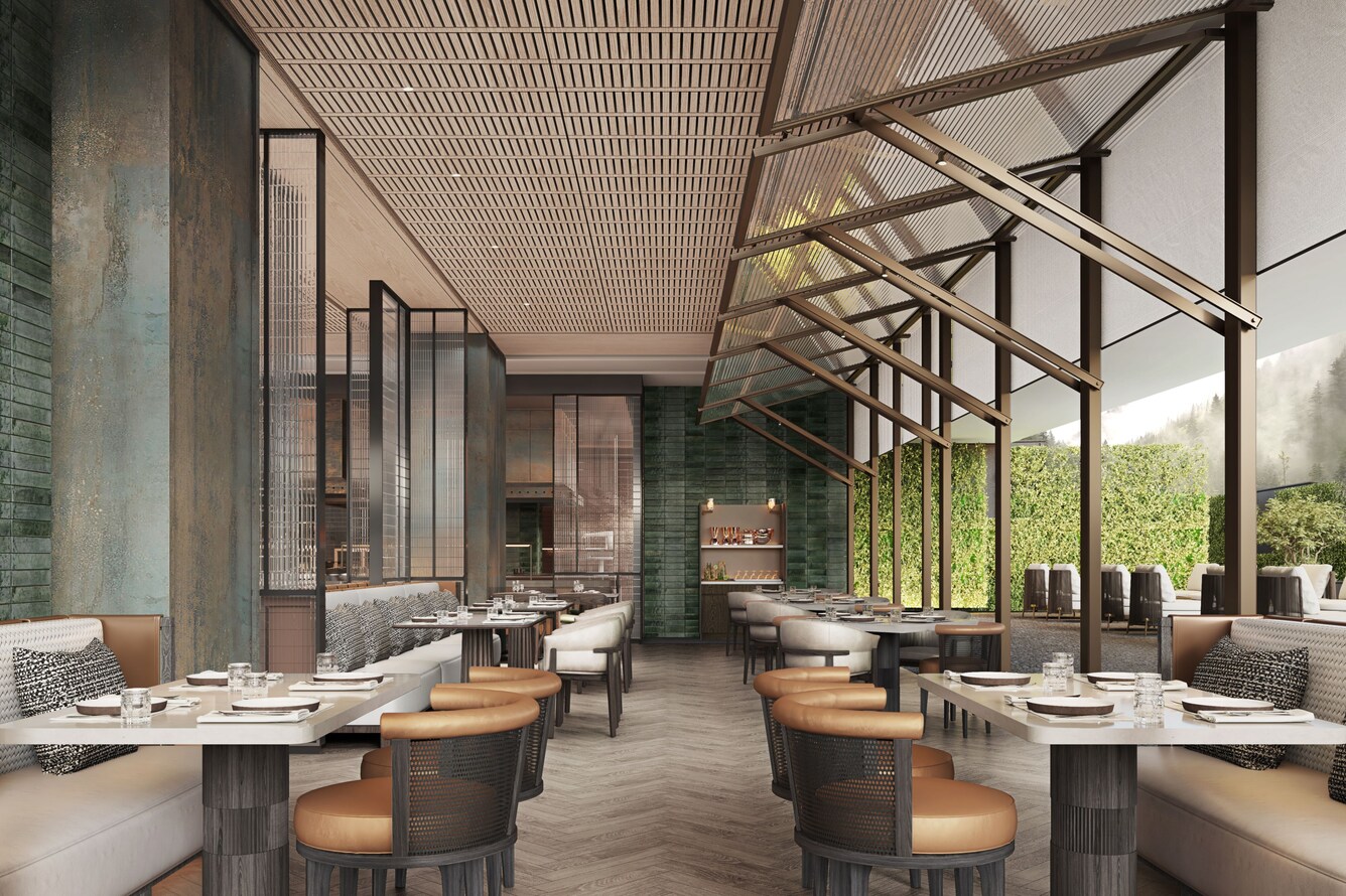 contemporary restaurant interior 
