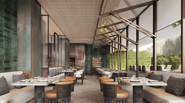 contemporary restaurant interior 
