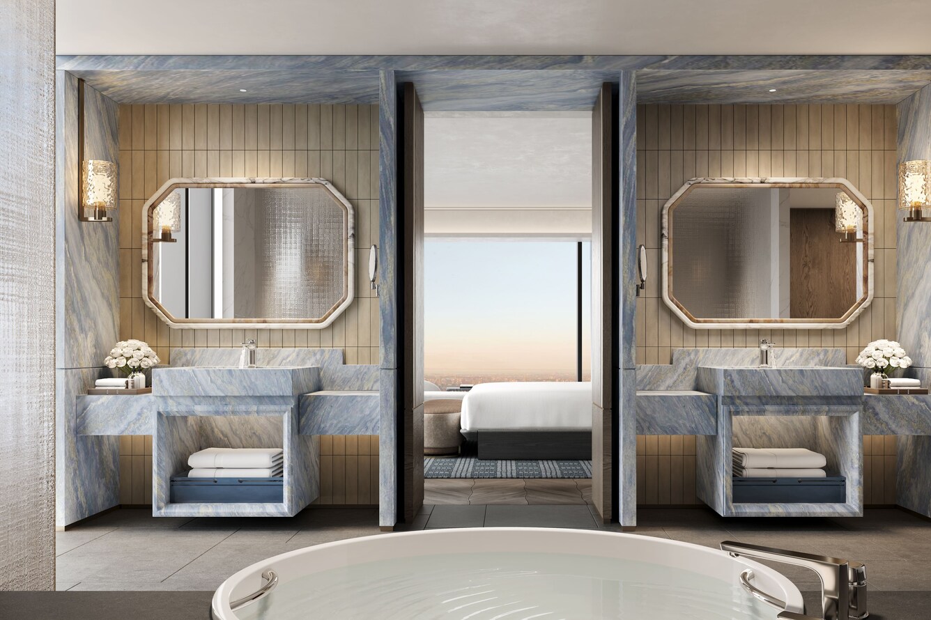 wash room , two sink vanities