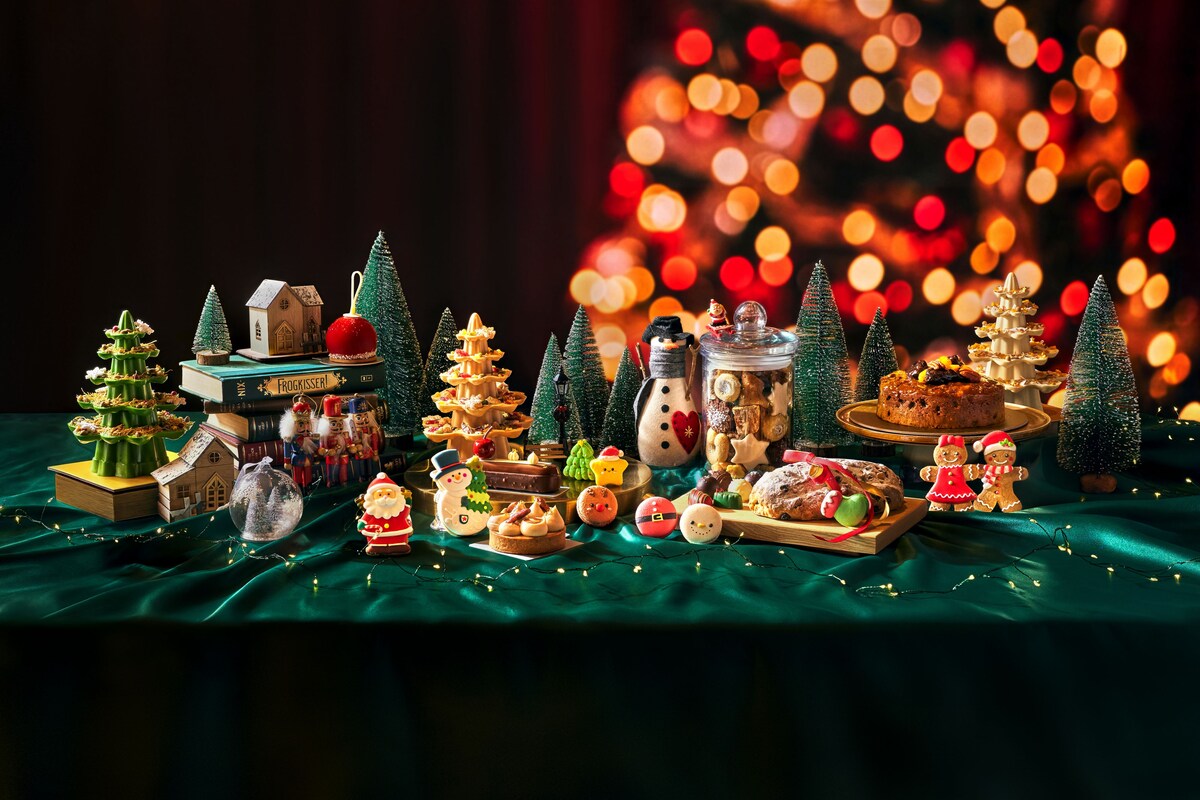 A table of festive sweets, cookies and chocolate