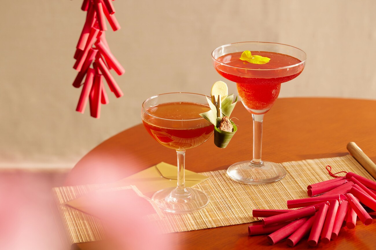 Two Vietnamese-themed cocktail