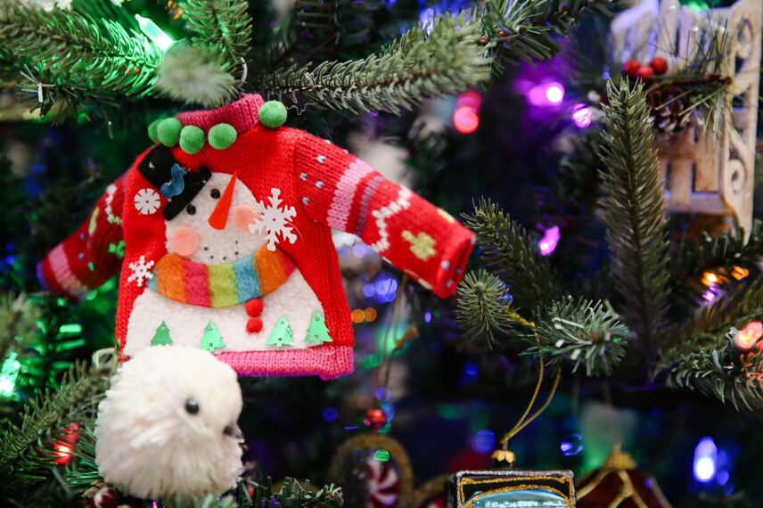 ornament, ugly sweater, decor, holidays