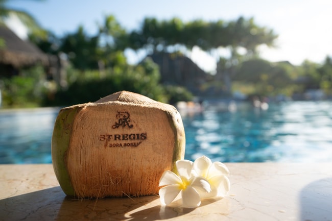 Aparima Bar Coconut in front of pool